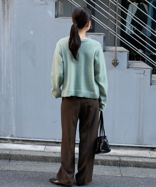 MONO-MART（モノマート）の「2WAYクルーネックモヘアタッチニットカーディガン（カーディガン/ボレロ・レディース・ネイビー/ブルー系/モカ/レッド系/ホワイト系/アイボリー/ブラック/ライトカーキ/グレー・FREE）」の21枚目の写真