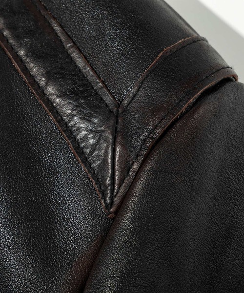 C DIEM（カルペディエム）の「C DIEM(カルペディエム)ティーコア ダブルスタンドカラー シングルライダースジャケット（ライダースジャケット・メンズ・ブラック・XL/L/M）」の15枚目の写真