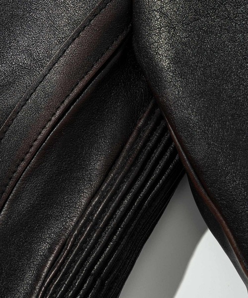 C DIEM（カルペディエム）の「C DIEM(カルペディエム)ティーコア ダブルスタンドカラー シングルライダースジャケット（ライダースジャケット・メンズ・ブラック・XL/L/M）」の16枚目の写真