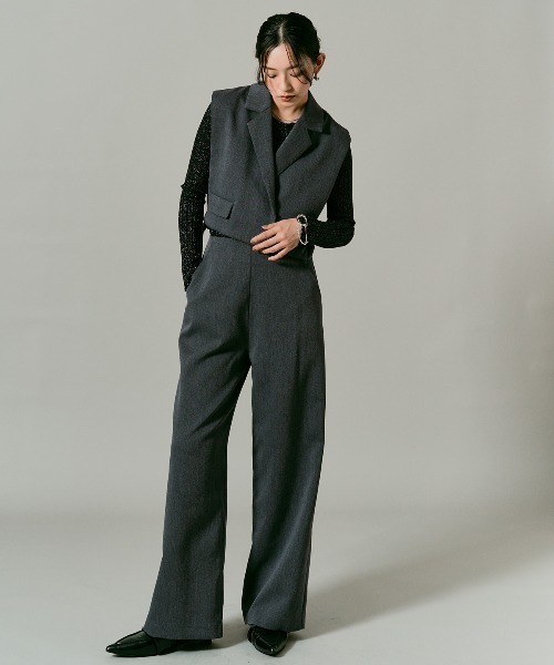 W:Huku(フーク)の「【W:Huku / クラシカルツイルシリーズ】レイヤード スラックス パンツ / Classic Twill Layered Slacks(スラックス・レディース・ベージュ/チャコール/ブラウン/ブラック・L/M)」の10枚目の写真