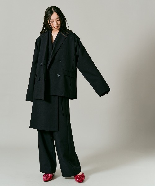 W:Huku(フーク)の「【W:Huku / クラシカルツイルシリーズ】レイヤード スラックス パンツ / Classic Twill Layered Slacks(スラックス・レディース・ベージュ/チャコール/ブラウン/ブラック・L/M)」の11枚目の写真