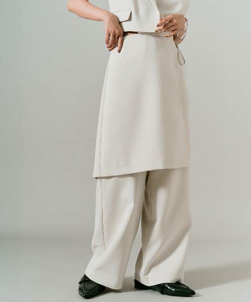 W:Huku(フーク)の「【W:Huku / クラシカルツイルシリーズ】レイヤード スラックス パンツ / Classic Twill Layered Slacks(スラックス・レディース・ベージュ/チャコール/ブラウン/ブラック・L/M)」の15枚目の写真
