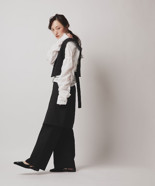 W:Huku(フーク)の「【W:Huku / クラシカルツイルシリーズ】レイヤード スラックス パンツ / Classic Twill Layered Slacks(スラックス・レディース・ベージュ/チャコール/ブラウン/ブラック・L/M)」の22枚目の写真