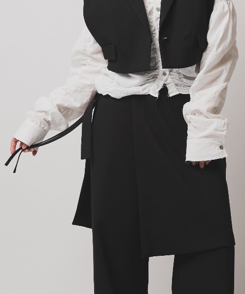 W:Huku(フーク)の「【W:Huku / クラシカルツイルシリーズ】レイヤード スラックス パンツ / Classic Twill Layered Slacks(スラックス・レディース・ベージュ/チャコール/ブラウン/ブラック・L/M)」の5枚目の写真