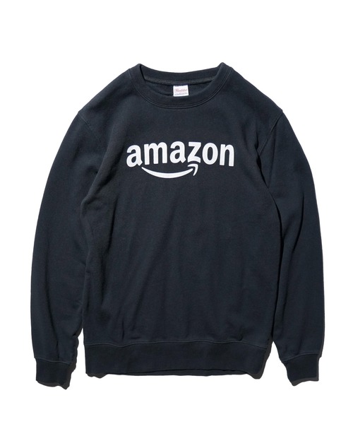 THRIFTY LOOK（スリフティールック）の「THRIFTY LOOK / スリフティールック THRIFTY "AMAZON" CREW SWEAT ユーズド加工 アマゾン 企業ロゴ クルーネックスウェット（スウェット・メンズ・ブラック系その他・MEDIUM/LARGE/X-LARGE）」の2枚目の写真