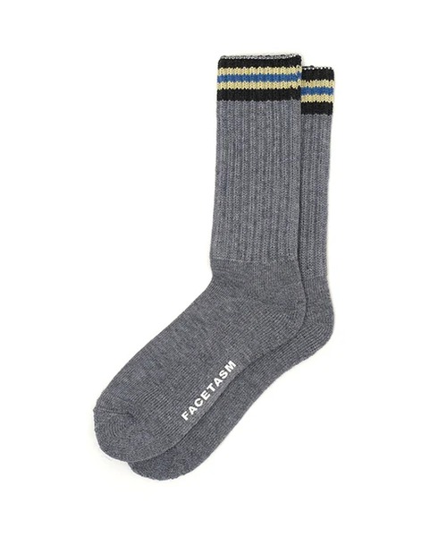 FACETASM（ファセッタズム）の「FACETASM/ファセッタズム RIB SOCKS 靴下（ソックス/靴下・メンズ・グレー/ホワイト・00）」の4枚目の写真