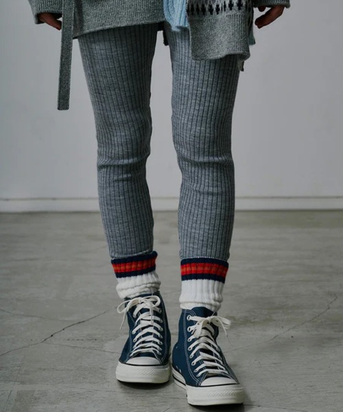 FACETASM（ファセッタズム）の「FACETASM/ファセッタズム RIB SOCKS 靴下（ソックス/靴下・メンズ・グレー/ホワイト・00）」の3枚目の写真