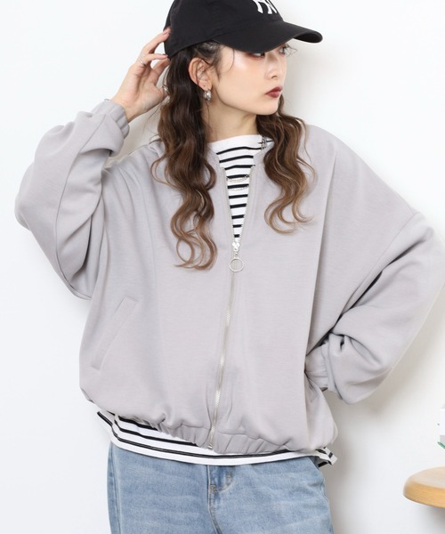 mitis（ミティス）の「mitis ダンボールギャザーブルゾン（ブルゾン・レディース・グレー/チャコール/アイボリー/ブラック/モカ・M）」の3枚目の写真