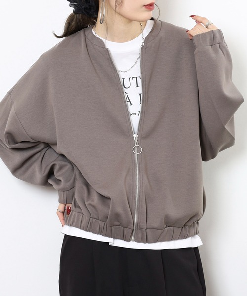 mitis（ミティス）の「mitis ダンボールギャザーブルゾン（ブルゾン・レディース・グレー/チャコール/アイボリー/ブラック/モカ・M）」の11枚目の写真