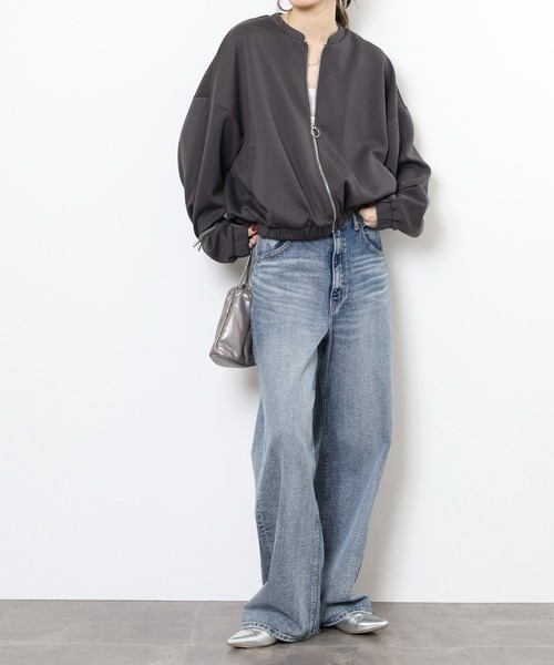 mitis（ミティス）の「mitis ダンボールギャザーブルゾン（ブルゾン・レディース・グレー/チャコール/アイボリー/ブラック/モカ・M）」の9枚目の写真