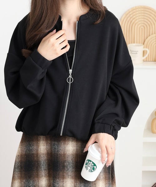 mitis（ミティス）の「mitis ダンボールギャザーブルゾン（ブルゾン・レディース・グレー/チャコール/アイボリー/ブラック/モカ・M）」の18枚目の写真