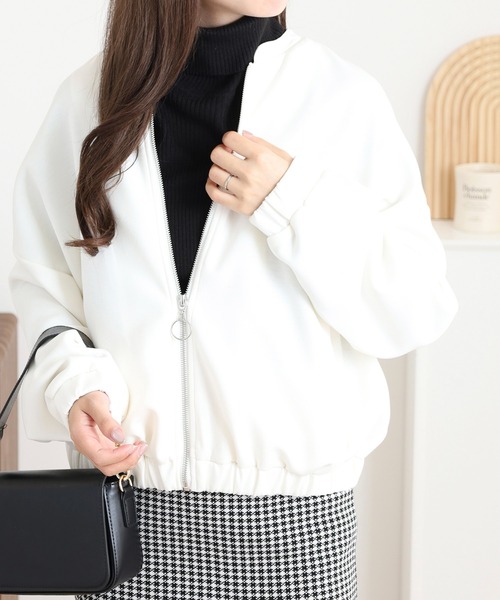 mitis（ミティス）の「mitis ダンボールギャザーブルゾン（ブルゾン・レディース・グレー/チャコール/アイボリー/ブラック/モカ・M）」の14枚目の写真