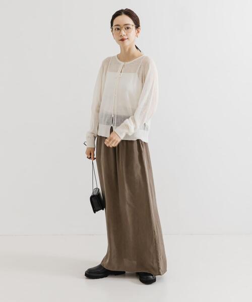 URBAN RESEARCH(アーバンリサーチ)の「キュプラギャザーIラインスカート(スカート・レディース・グリーン系その他/チャコールグレー/グレー・36/38)」の11枚目の写真