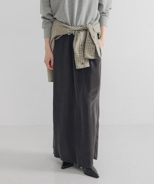 URBAN RESEARCH（アーバンリサーチ）の「キュプラギャザーIラインスカート（スカート・レディース・グリーン系その他/チャコールグレー/グレー・36/38）」の19枚目の写真