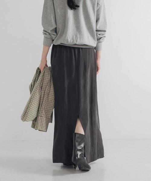 URBAN RESEARCH（アーバンリサーチ）の「キュプラギャザーIラインスカート（スカート・レディース・グリーン系その他/チャコールグレー/グレー・36/38）」の15枚目の写真