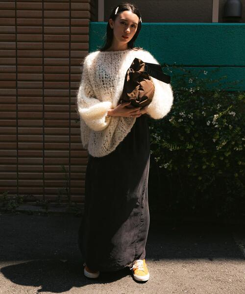 URBAN RESEARCH（アーバンリサーチ）の「キュプラギャザーIラインスカート（スカート・レディース・グリーン系その他/チャコールグレー/グレー・36/38）」の14枚目の写真