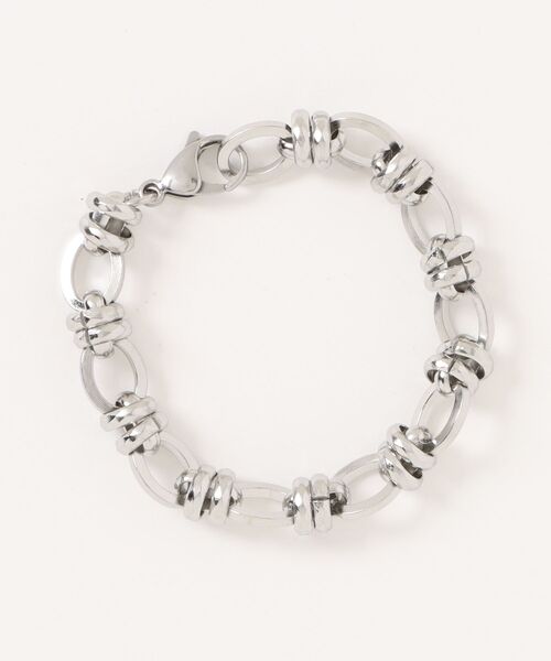 SPINNS（スピンズ）の「【金属アレルギー対応】シルバーボリュームチェーンブレスレット（ブレスレット・メンズ・シルバー・ONESIZE）」の3枚目の写真