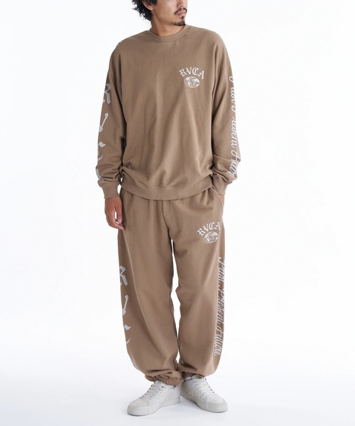 RVCA(ルーカ)の「RVCA メンズ VA WORLD WIDE PT セットアップボトムス 【2025年秋冬モデル】/ルーカサイドロゴプリントウエストゴムスウェットパンツ(SETUP対応可能)(スウェットパンツ・メンズ・オフホワイト/ブラック/ブラウン系その他・SMALL/MEDIUM/LARGE/X-LARGE)」の15枚目の写真