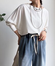 バック布帛切替プルオーバー