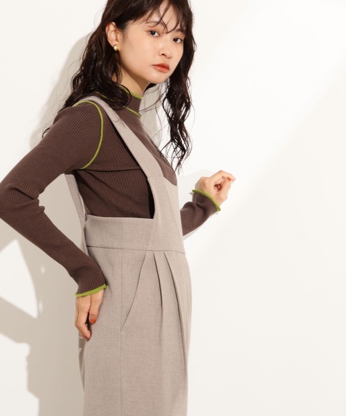 N.(N. Natural Beauty Basic)(エヌエヌナチュラルビューティーベーシック)の「ラインモックネックニット(ニット/セーター・レディース・ブラウン/ネイビー/オフホワイト・MEDIUM)」の20枚目の写真