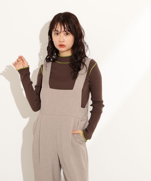 N.(N. Natural Beauty Basic)(エヌエヌナチュラルビューティーベーシック)の「ラインモックネックニット(ニット/セーター・レディース・ブラウン/ネイビー/オフホワイト・MEDIUM)」の22枚目の写真