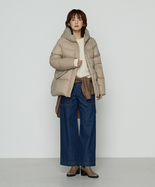 COMME CA Wardrobe（コムサワードローブ）の「【WEB限定：13号】ナイロンタフタ ダウンコート（ダウンジャケット/コート・レディース・ブラック/ベージュ・13号）」の7枚目の写真