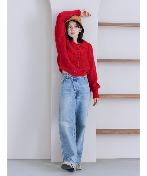 Ungrid(アングリッド)の「【WEB限定】シャギーニットショートカーディガン(カーディガン/ボレロ・レディース・ブラウン/レッド/ライトグレー・FREE)」の20枚目の写真