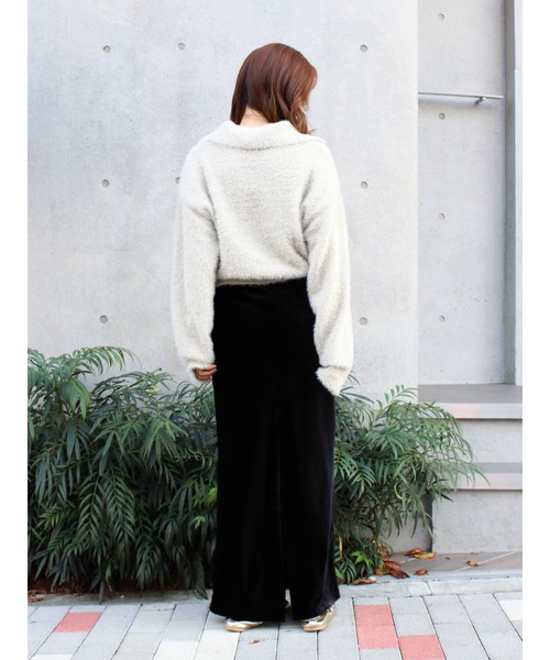 Ungrid(アングリッド)の「【WEB限定】シャギーニットショートカーディガン(カーディガン/ボレロ・レディース・ブラウン/レッド/ライトグレー・FREE)」の12枚目の写真