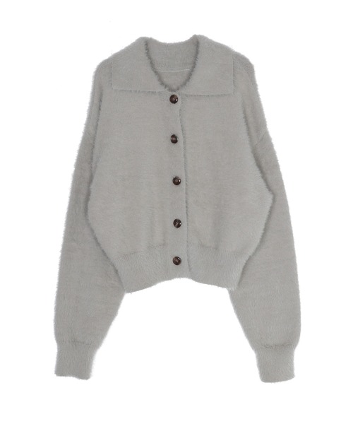 Ungrid(アングリッド)の「【WEB限定】シャギーニットショートカーディガン(カーディガン/ボレロ・レディース・ブラウン/レッド/ライトグレー・FREE)」の17枚目の写真