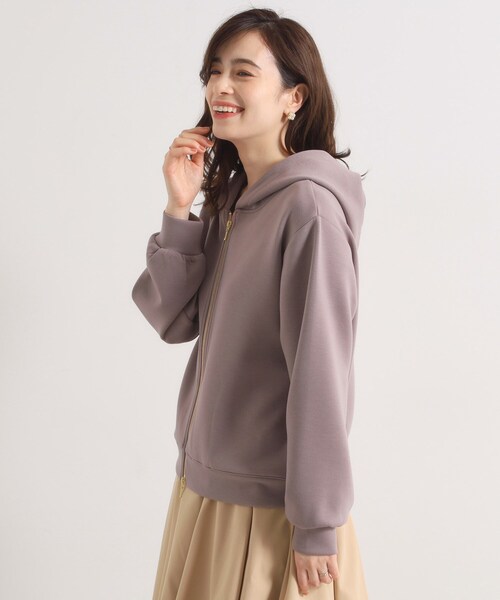 ITS'DEMO（イッツデモ）の「【洗濯機OK】ダンボールパーカ（パーカー・レディース・アイボリー/ブラック/ブラウン系その他・00）」の4枚目の写真