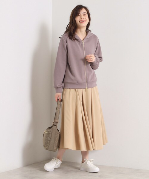 ITS'DEMO（イッツデモ）の「【洗濯機OK】ダンボールパーカ（パーカー・レディース・アイボリー/ブラック/ブラウン系その他・00）」の5枚目の写真