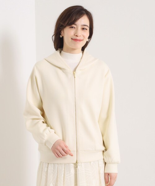 ITS'DEMO（イッツデモ）の「【洗濯機OK】ダンボールパーカ（パーカー・レディース・アイボリー/ブラック/ブラウン系その他・00）」の7枚目の写真