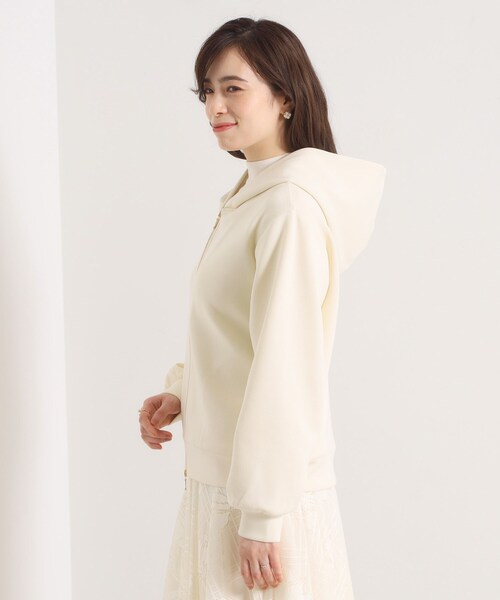 ITS'DEMO（イッツデモ）の「【洗濯機OK】ダンボールパーカ（パーカー・レディース・アイボリー/ブラック/ブラウン系その他・00）」の8枚目の写真