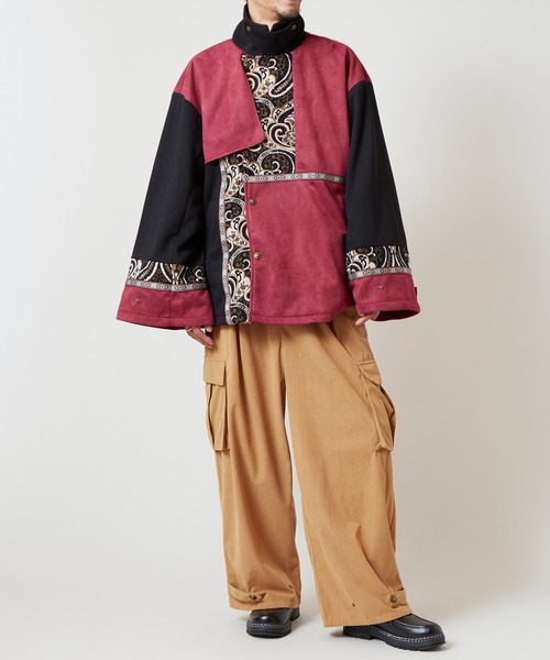 チャイハネ（チャイハネ）の「【チャイハネ】異素材パッチワークMEN'Sアウター（その他アウター・メンズ・ネイビー/ブラック・FREE）」の7枚目の写真