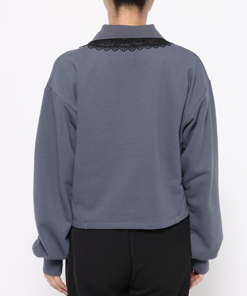 HARE（ハレ）の「レースレイヤーポロスウェット(HARE)（スウェット・レディース・ブラック/スカイブルー/ブルー・FREE）」の21枚目の写真