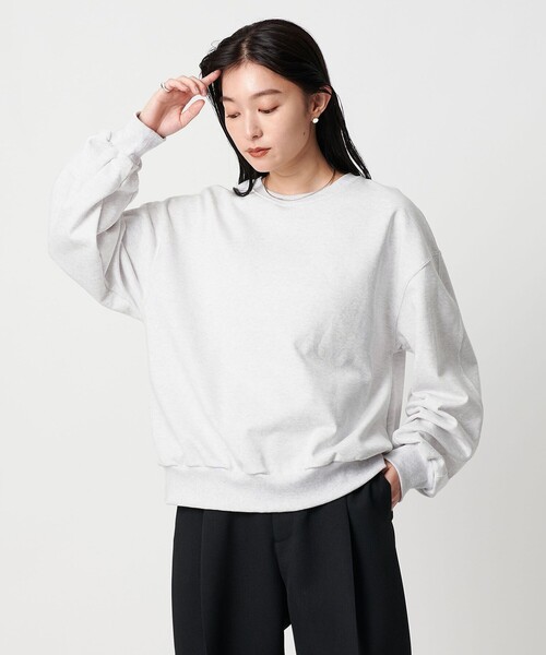 MARW UNITED ARROWS（マルゥ ユナイテッドアローズ）の「＜MARW UNITED ARROWS＞オーバースウェット プルオーバー（スウェット・レディース・ブラック/ライトグレー/モカ・FREE）」の4枚目の写真