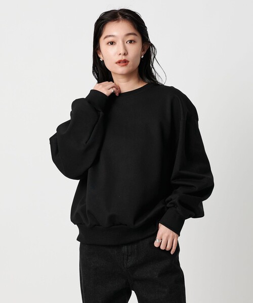 MARW UNITED ARROWS（マルゥ ユナイテッドアローズ）の「＜MARW UNITED ARROWS＞オーバースウェット プルオーバー（スウェット・レディース・ブラック/ライトグレー/モカ・FREE）」の7枚目の写真