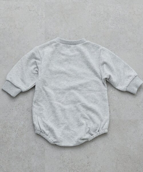 CIAOPANIC TYPY（チャオパニックティピー）の「【BABY】ポイントロゴ刺繍スウェットロンパース（ロンパース・キッズ・グレー/サックスブルー・80）」の10枚目の写真