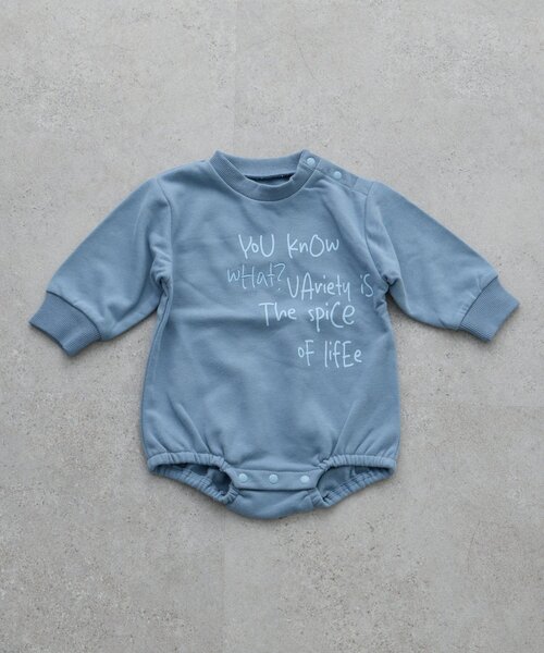 CIAOPANIC TYPY（チャオパニックティピー）の「【BABY】ポイントロゴ刺繍スウェットロンパース（ロンパース・キッズ・グレー/サックスブルー・80）」の11枚目の写真