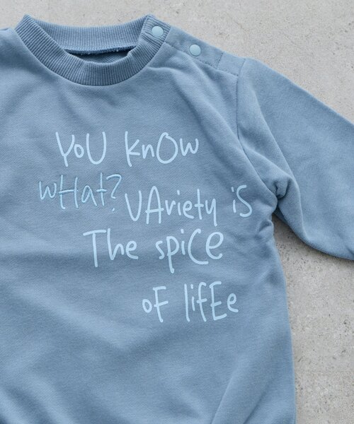 CIAOPANIC TYPY（チャオパニックティピー）の「【BABY】ポイントロゴ刺繍スウェットロンパース（ロンパース・キッズ・グレー/サックスブルー・80）」の13枚目の写真