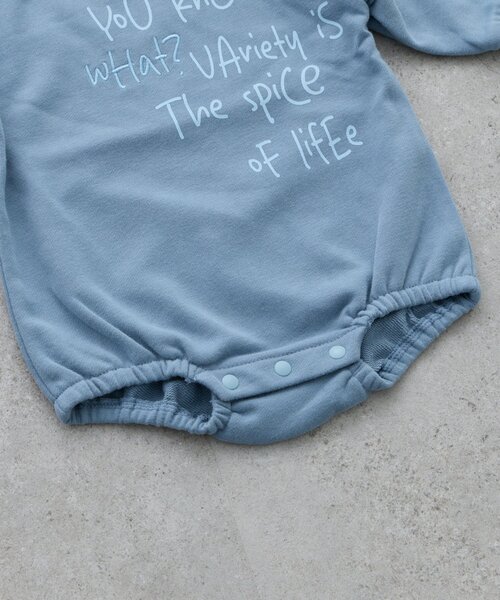 CIAOPANIC TYPY（チャオパニックティピー）の「【BABY】ポイントロゴ刺繍スウェットロンパース（ロンパース・キッズ・グレー/サックスブルー・80）」の15枚目の写真