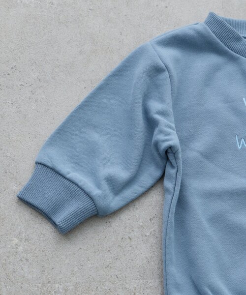 CIAOPANIC TYPY（チャオパニックティピー）の「【BABY】ポイントロゴ刺繍スウェットロンパース（ロンパース・キッズ・グレー/サックスブルー・80）」の17枚目の写真