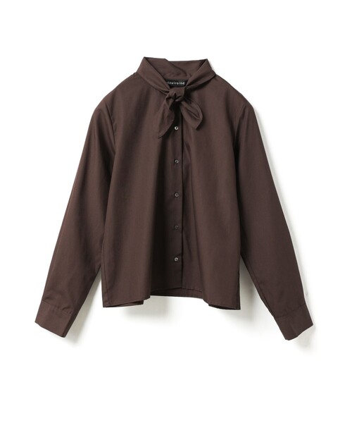 mizuiroind（ミズイロインド）の「mizuiro ind リボンタイシャツ（シャツ/ブラウス・レディース・ブラック/ネイビー/ブラウン/ブルー/オフホワイト・FREE）」の3枚目の写真