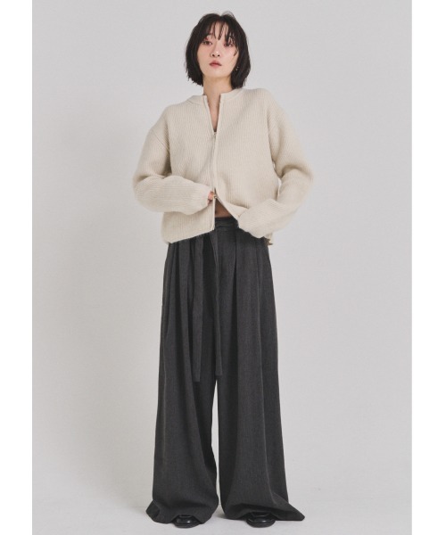 FMiBL(ファミル)の「ウールワイドパンツ(その他パンツ・レディース・ブラック/グレー/ベージュ・SMALL/MEDIUM)」の8枚目の写真
