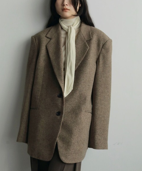 anuke Herringbone Wool Jacket 62520107（その他アウター）｜anuke