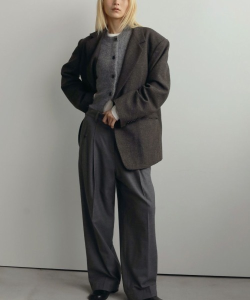 anuke Herringbone Wool Jacket 62520107（その他アウター）｜anuke