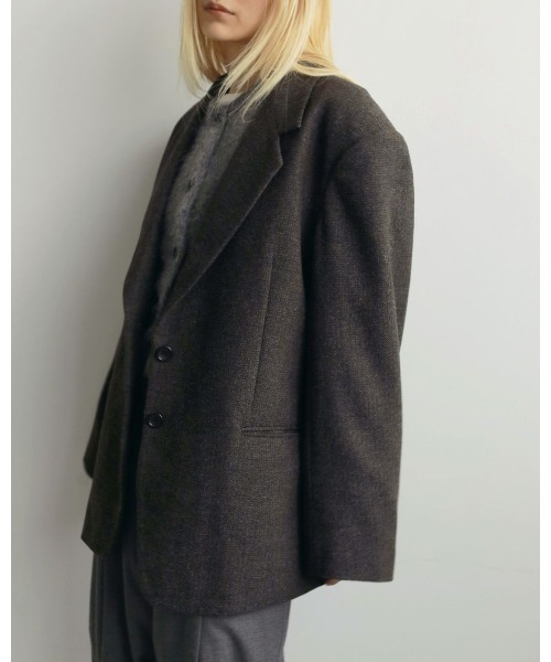 anuke Herringbone Wool Jacket 62520107（その他アウター）｜anuke