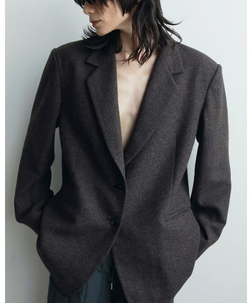 anuke Herringbone Wool Jacket 62520107（その他アウター）｜anuke