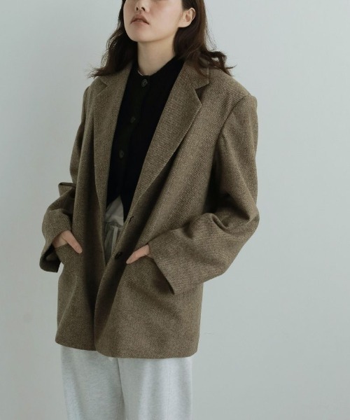 anuke Herringbone Wool Jacket 62520107（その他アウター）｜anuke