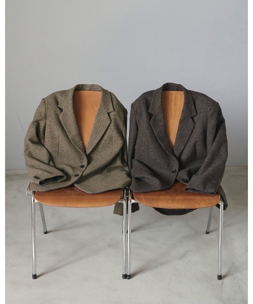 anuke Herringbone Wool Jacket 62520107（その他アウター）｜anuke